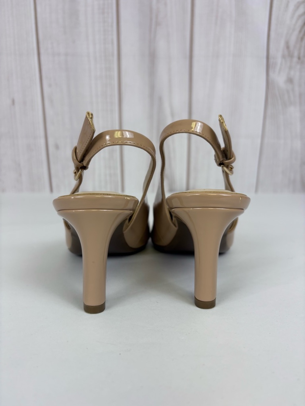 Easy Spirit Raveen Patent Pointed-Toe Slingback Pumps Stiletto Classic Beige 6 - Picture 8 of 15